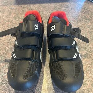 Peloton Black and Red Athletic Shoes